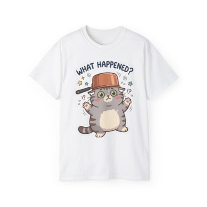 What Happened? Cute Kitten Graphic Tee