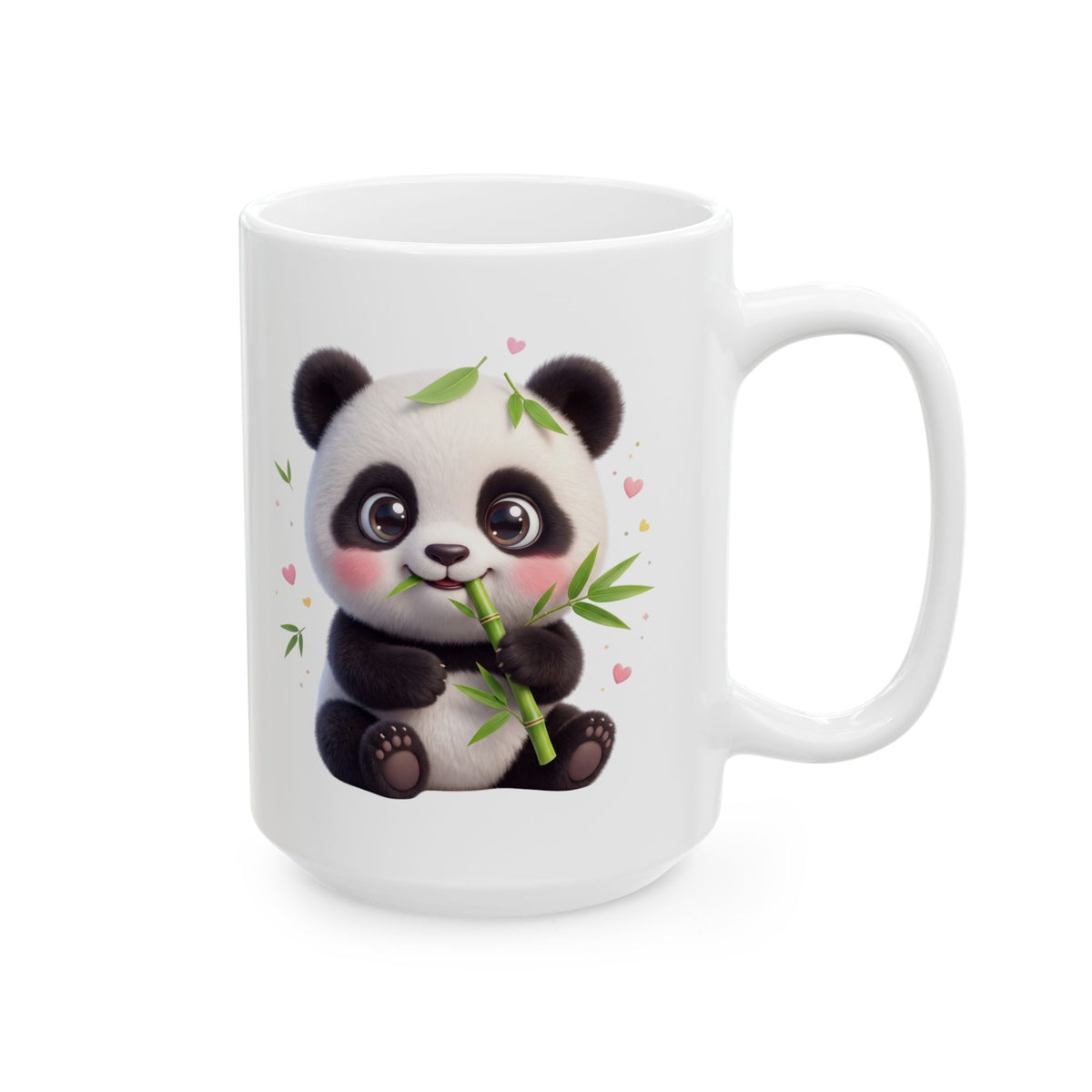 Cute Panda Ceramic Mug - Kawaii Bamboo Lover Coffee Cup (11oz & 15oz)
