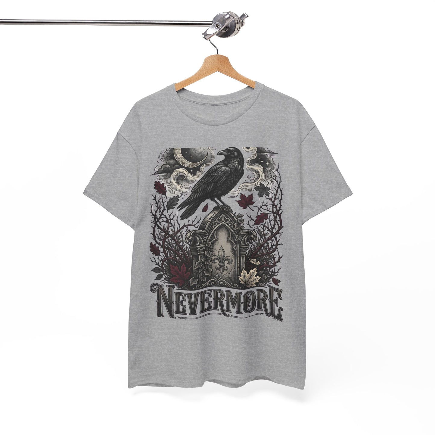 Nevermore Raven T-Shirt — Gothic Edgar Allan Poe Tribute Tee