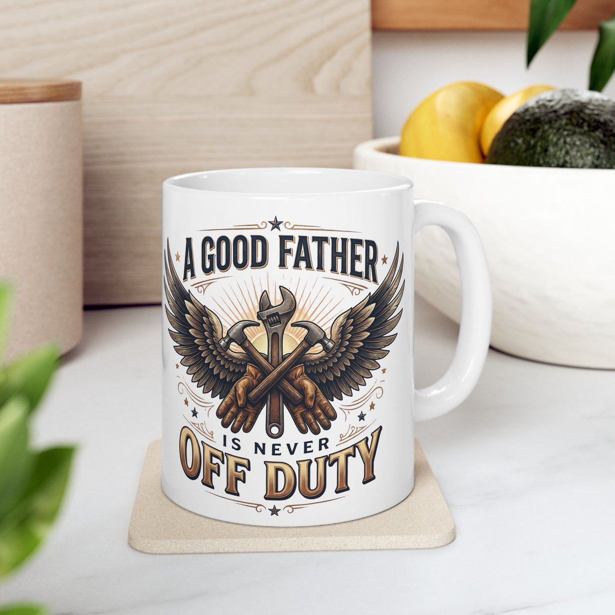 A Good Father Is a Great Man Eagle Mug