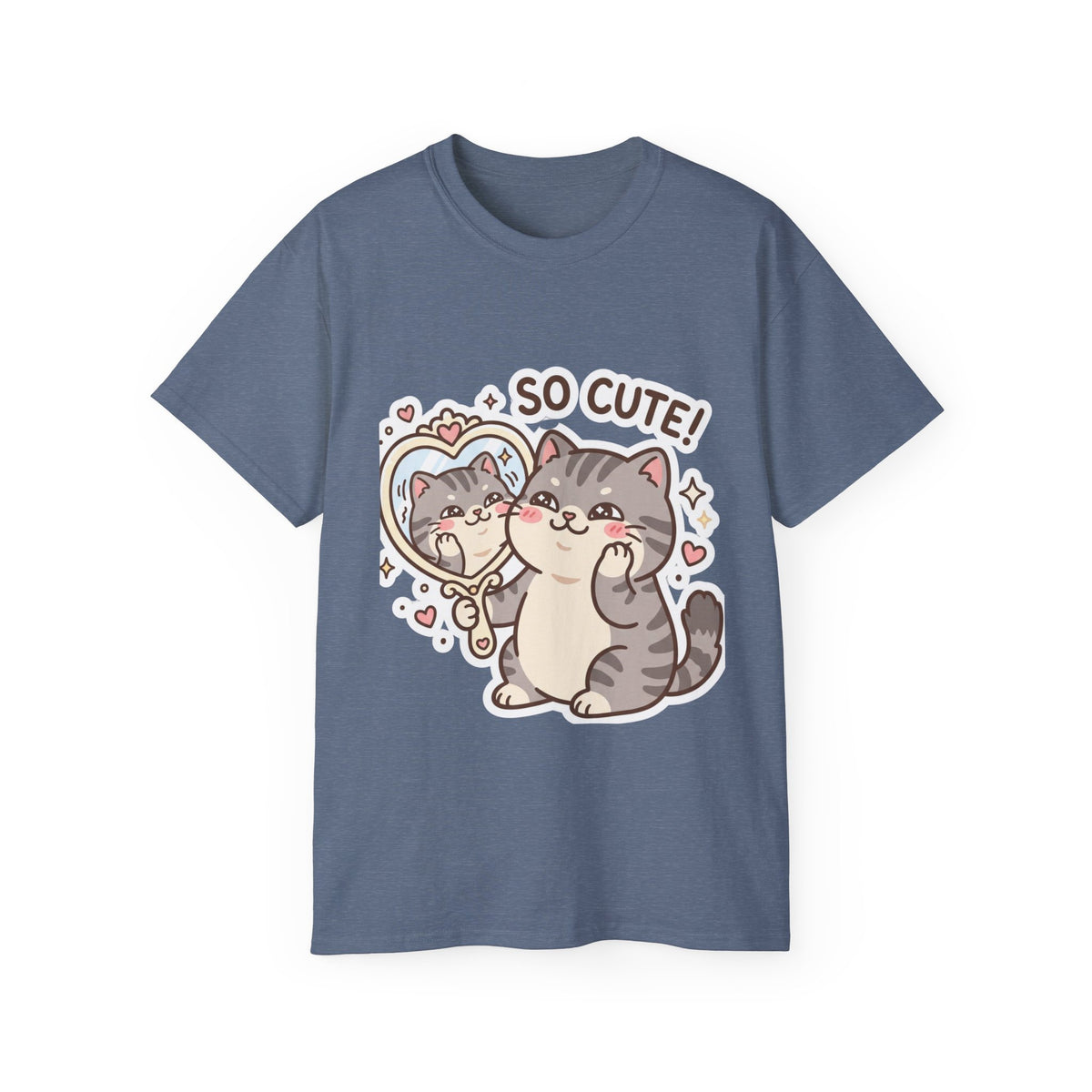 Cute Cat Mirror Tee - "So Cute!" Kawaii Cat T-Shirt