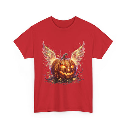 Halloween Pumpkin Tee — Winged Jack-O'-Lantern Graphic Shirt