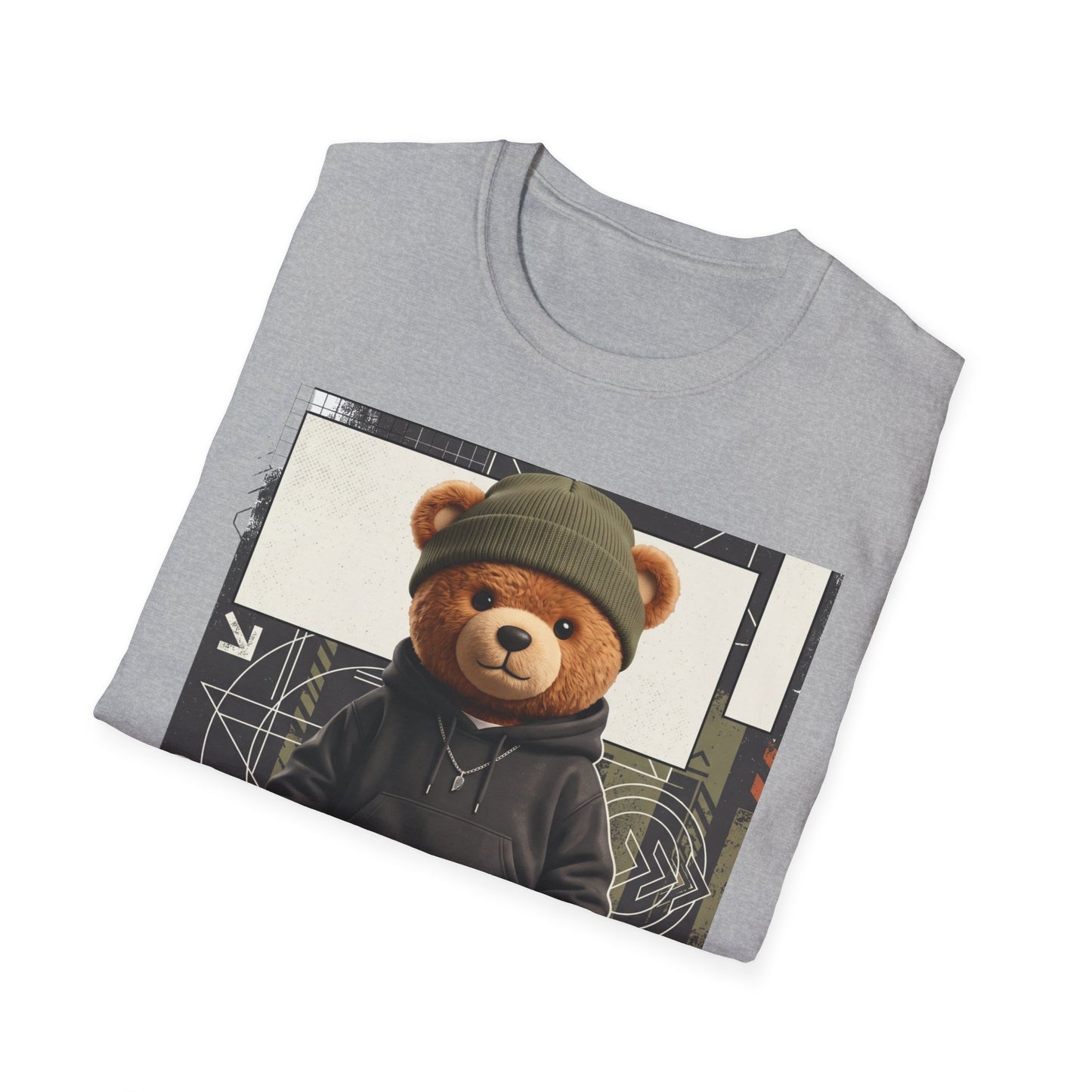 Teddy Bear Graphic T-Shirt — Streetwear Teddy in Beanie & Hoodie