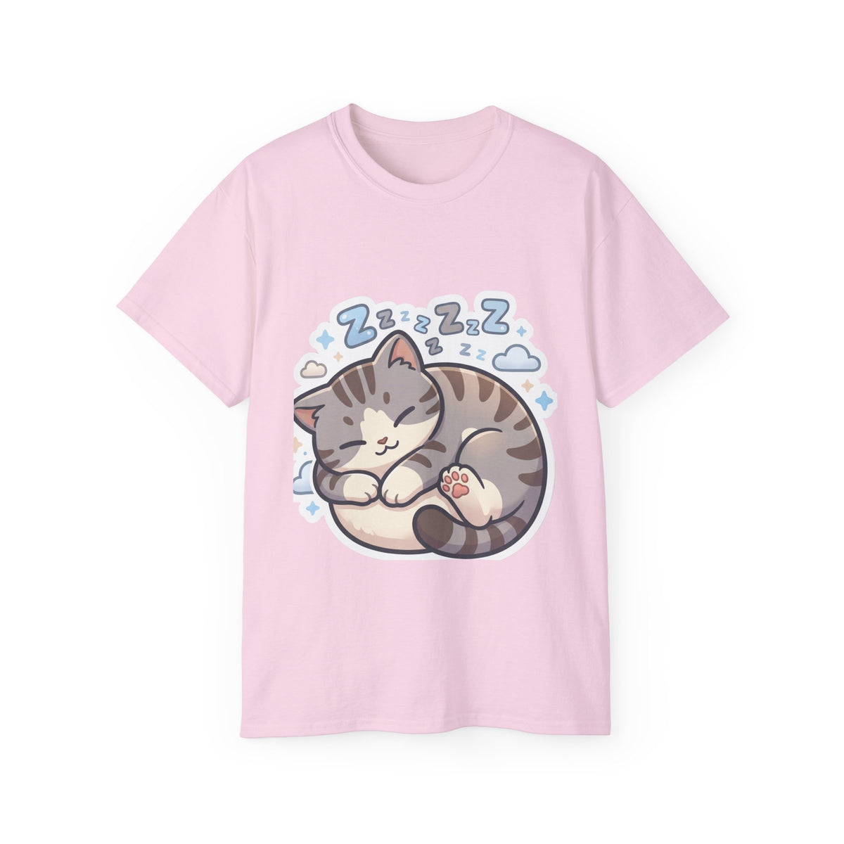 Sleeping Kitty T-Shirt — Cute Sleeping Cat Design (Zzz)