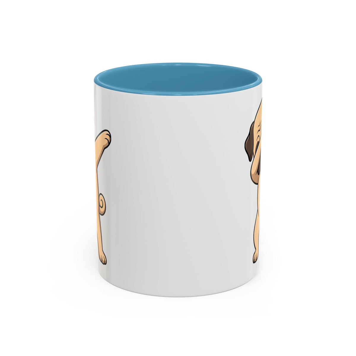 Dabbing Pug Coffee Mug — Cute Dog Accent Mug (11/15 oz)