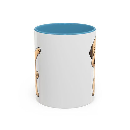 Dabbing Pug Coffee Mug — Cute Dog Accent Mug (11/15 oz)