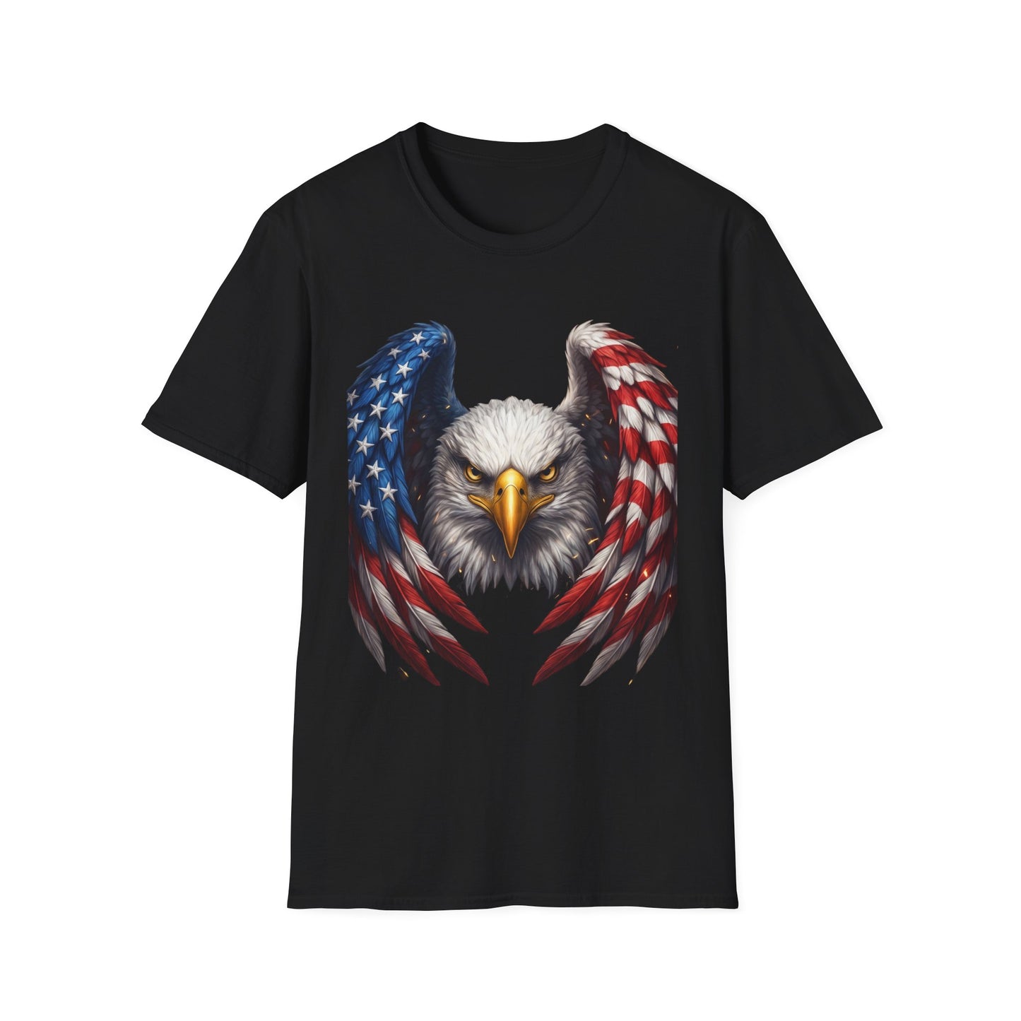 Patriotic Eagle T-Shirt — American Flag Wings Graphic