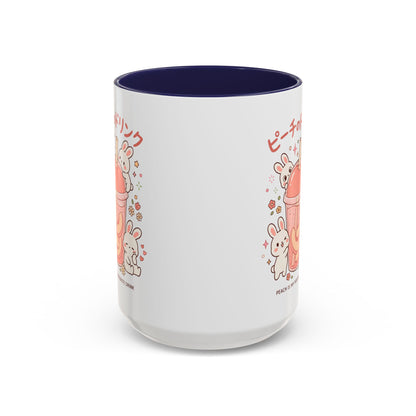 Peach Drink Bunny Mug — Cute Kawaii Coffee Tea Cup (11/15oz)