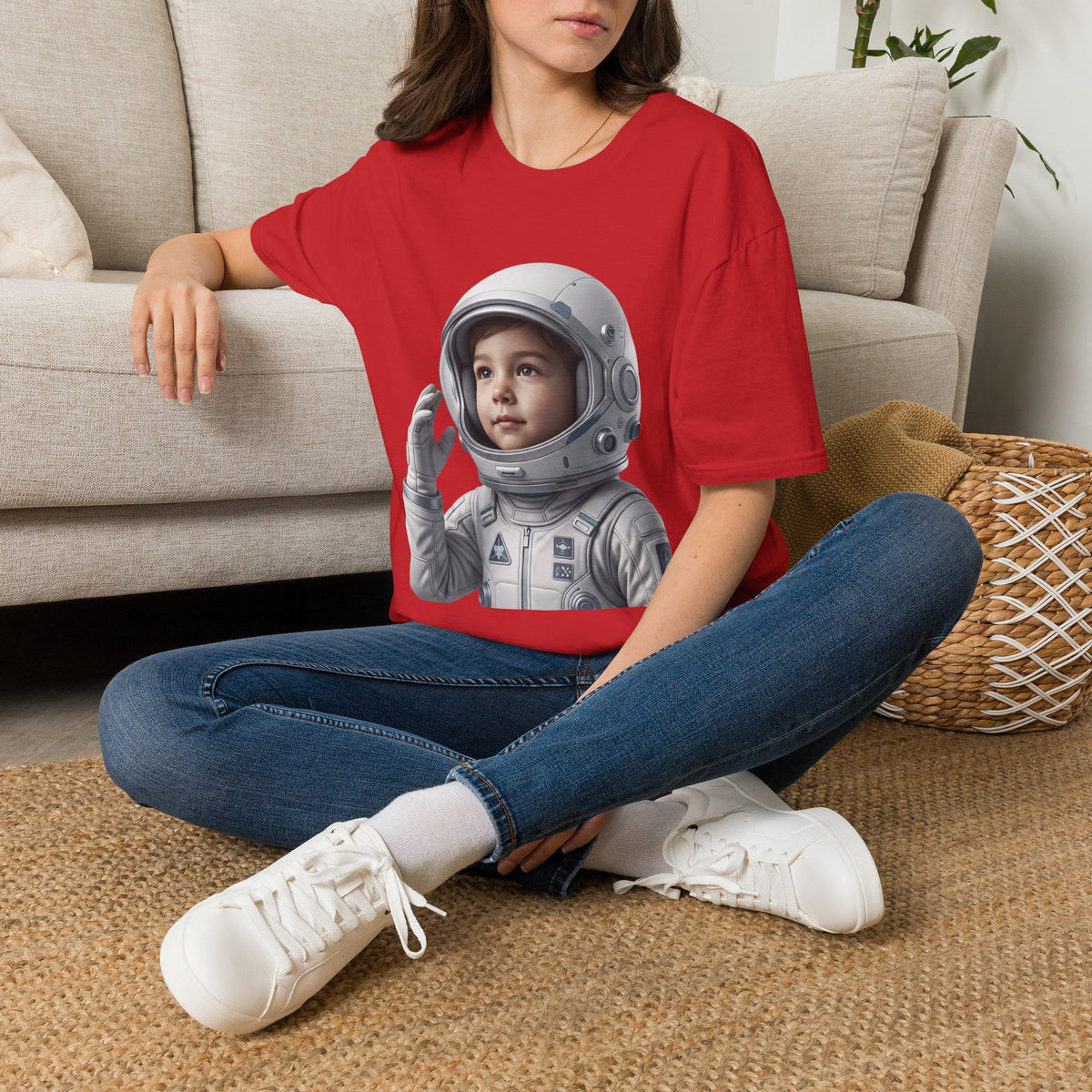 Astronaut Kid T-Shirt — Cute Space Helmet Graphic Tee for Space Lovers