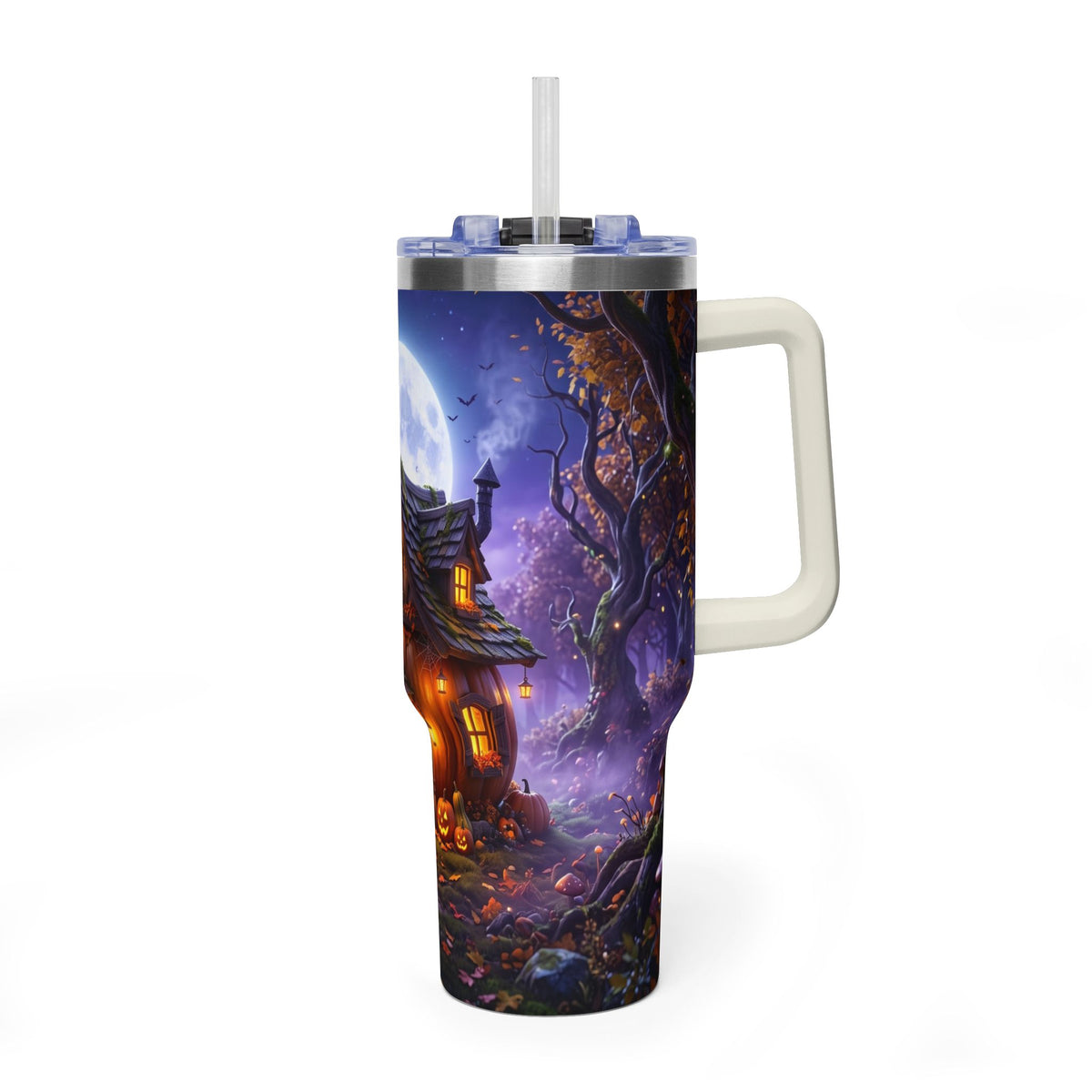 40oz Halloween Haunted Cottage Vacuum Tumbler