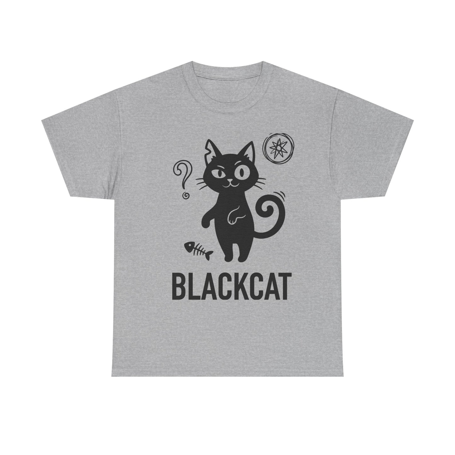 Black Cat Graphic Tee — Cute Cartoon Kitty T-Shirt