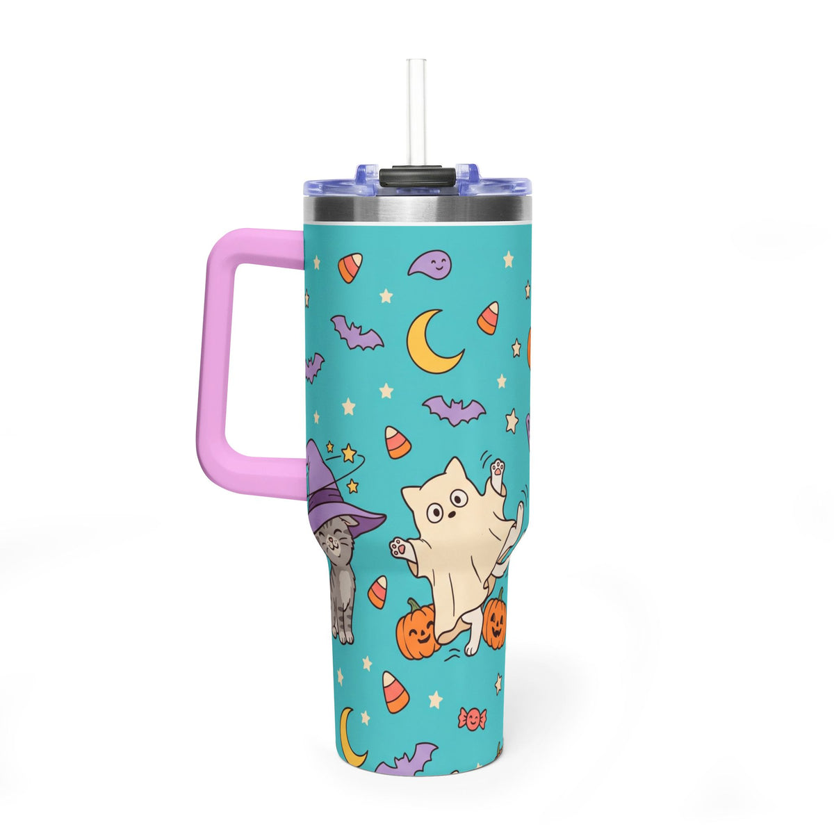 Purranormal Halloween Cat 40oz Thermal Tumbler