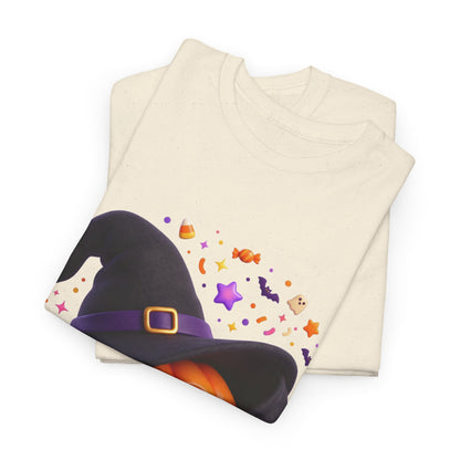 Pumpkin Witch T-Shirt — Cute Halloween Jack-o'-Lantern with Witch Hat