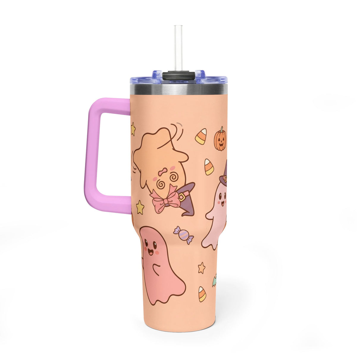40oz Halloween Ghosts & Pumpkins Thermal Tumbler