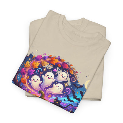 Halloween Pumpkin & Ghosts T-Shirt — Cute Spooky Jack-O'-Lantern Tee