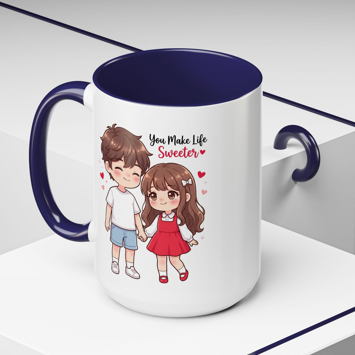 You Make Life Sweeter Couple Coffee Mug