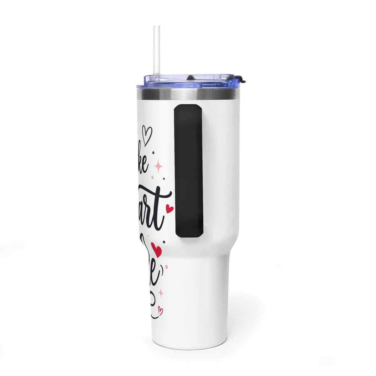 40oz Love-Themed Thermal Tumbler with Handle
