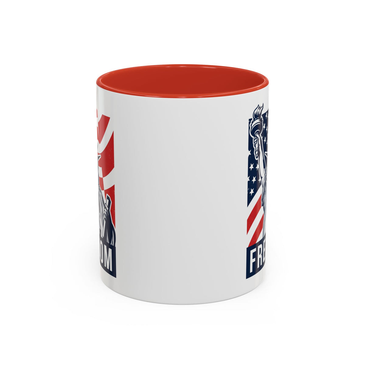 Freedom Statue Accent Coffee Mug — Patriotic Liberty 11/15oz