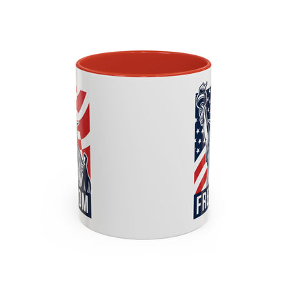 Freedom Statue Accent Coffee Mug — Patriotic Liberty 11/15oz