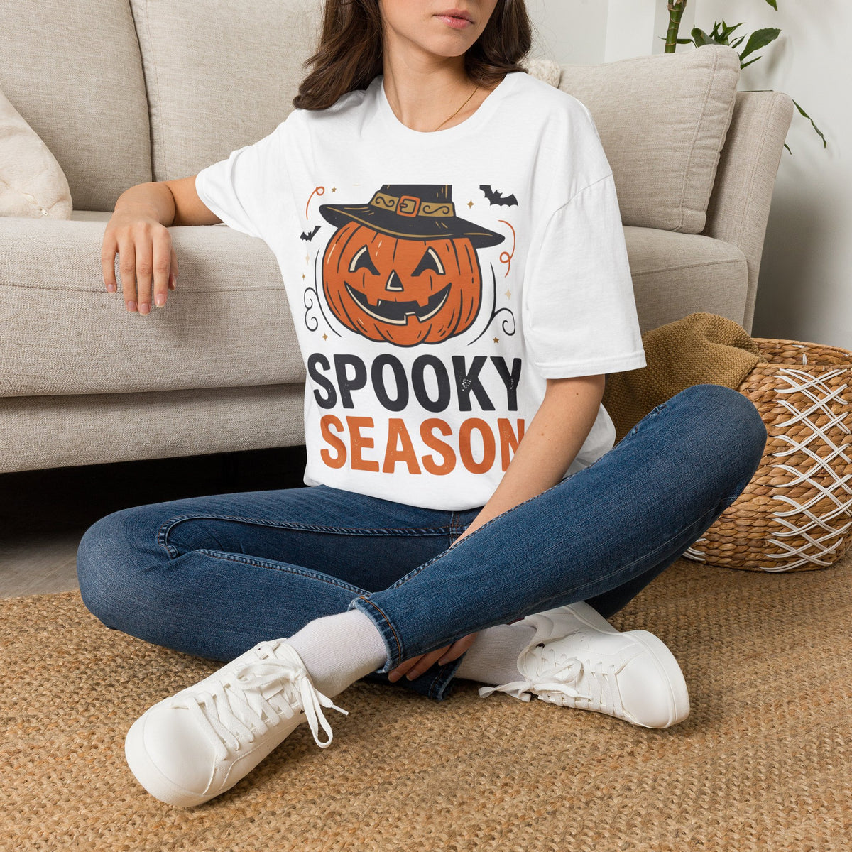 Spooky Season Pumpkin Tee — Jack-O'-Lantern Graphic Halloween T-Shirt