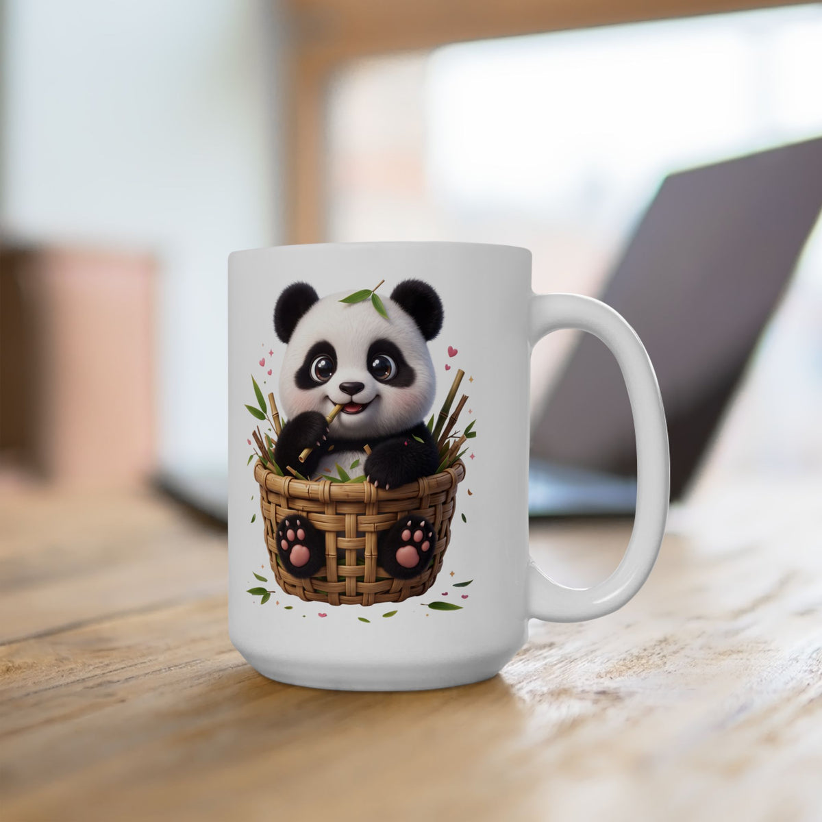 Whimsical Floral Animal Ceramic Mug