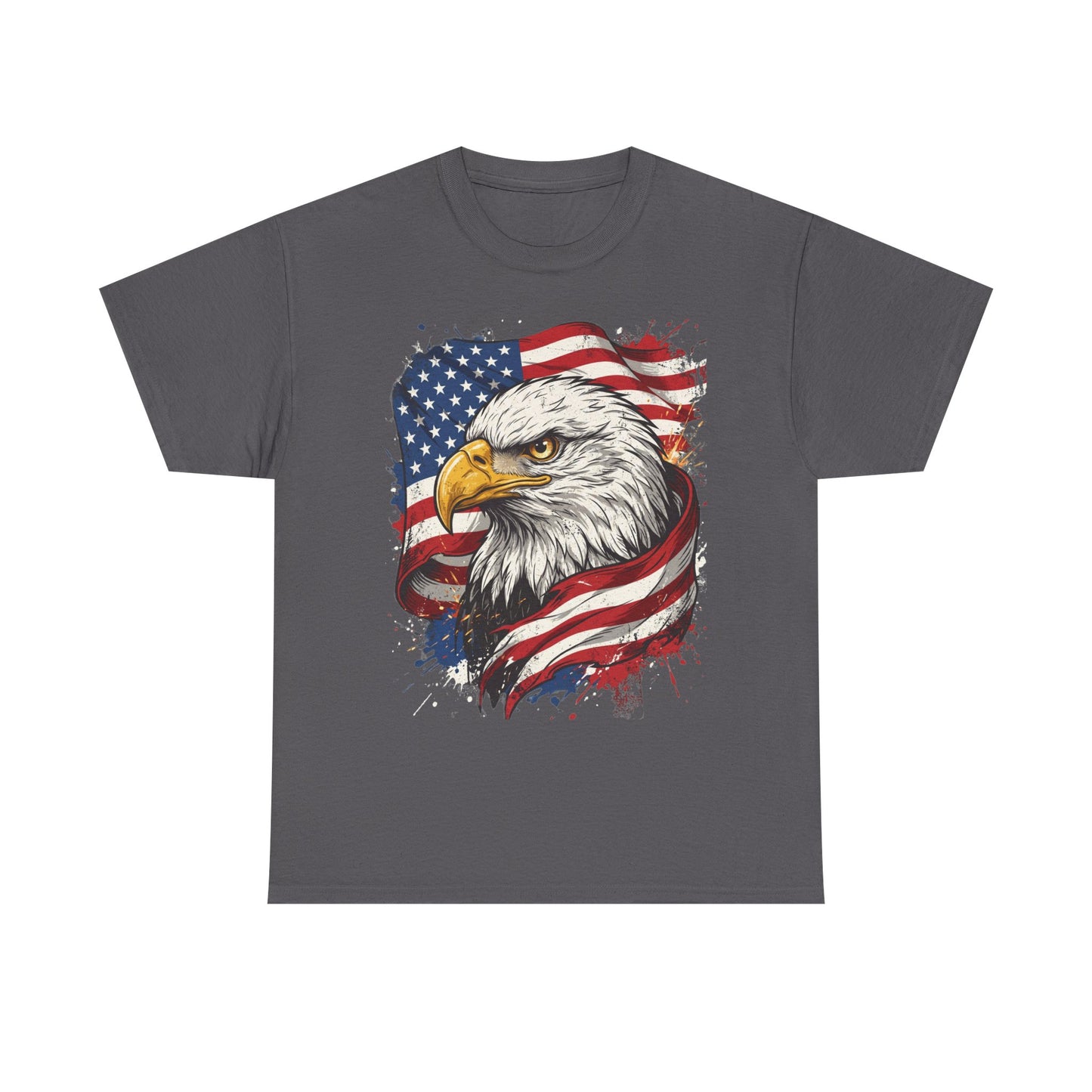 Patriotic Eagle T-Shirt — American Flag Bald Eagle Tee for 4th of July