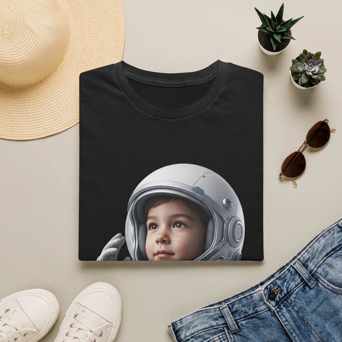 Astronaut Kid T-Shirt — Cute Space Helmet Graphic Tee for Space Lovers