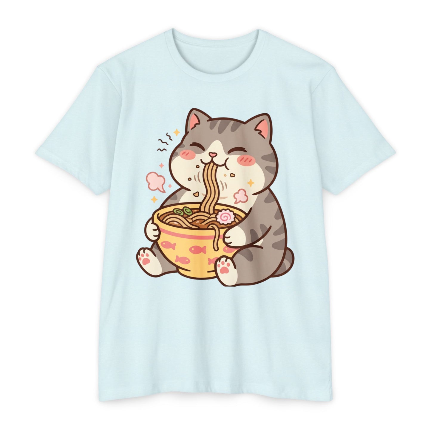Cute Cat Eating Ramen T-Shirt