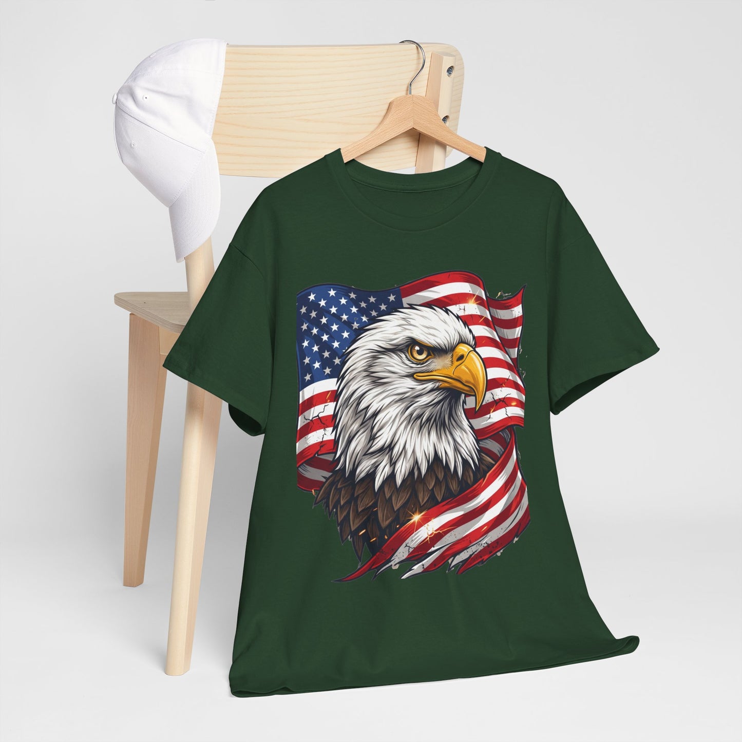 Patriotic Eagle T-Shirt – American Flag Bald Eagle Graphic Tee