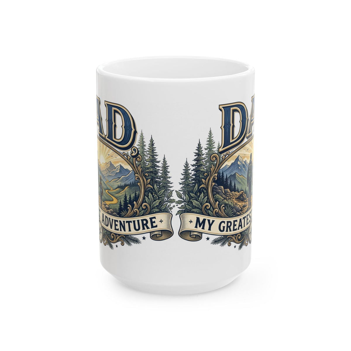 Adventure Awaits Mountain Forest Ceramic Mug