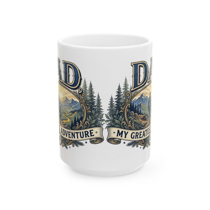 Adventure Awaits Mountain Forest Ceramic Mug