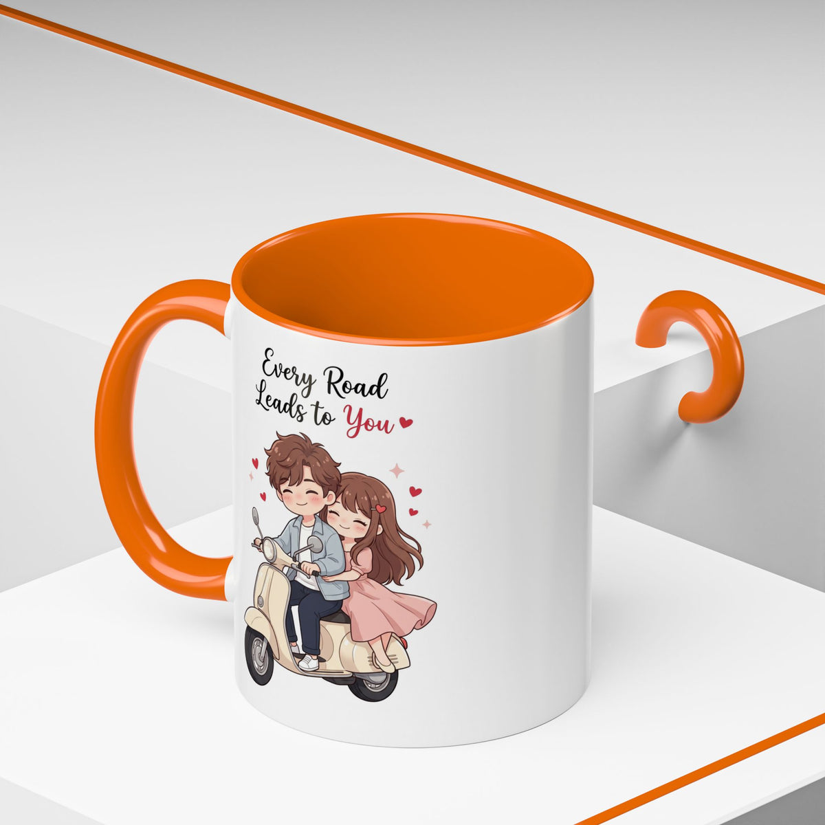 Every Road Leads to You Romantic Couple Coffee Mug