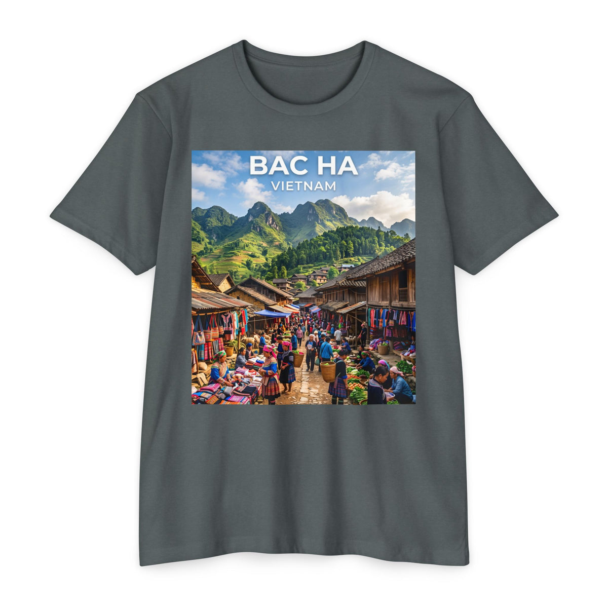 Bac Ha Vietnam Market Photo T-Shirt — Vietnamese Travel Souvenir Tee
