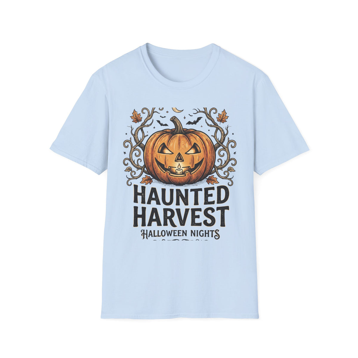 Halloween Pumpkin T-Shirt — Haunted Harvest "Halloween Nights" Graphic Tee