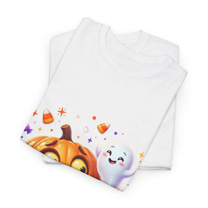 Halloween Pumpkin & Friendly Ghost T-Shirt
