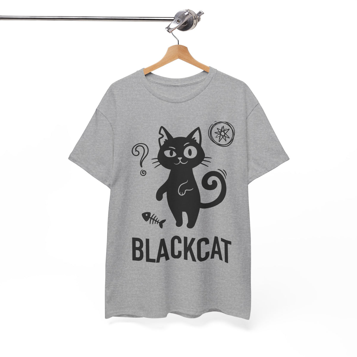 Black Cat Graphic Tee — Cute Cartoon Kitty T-Shirt