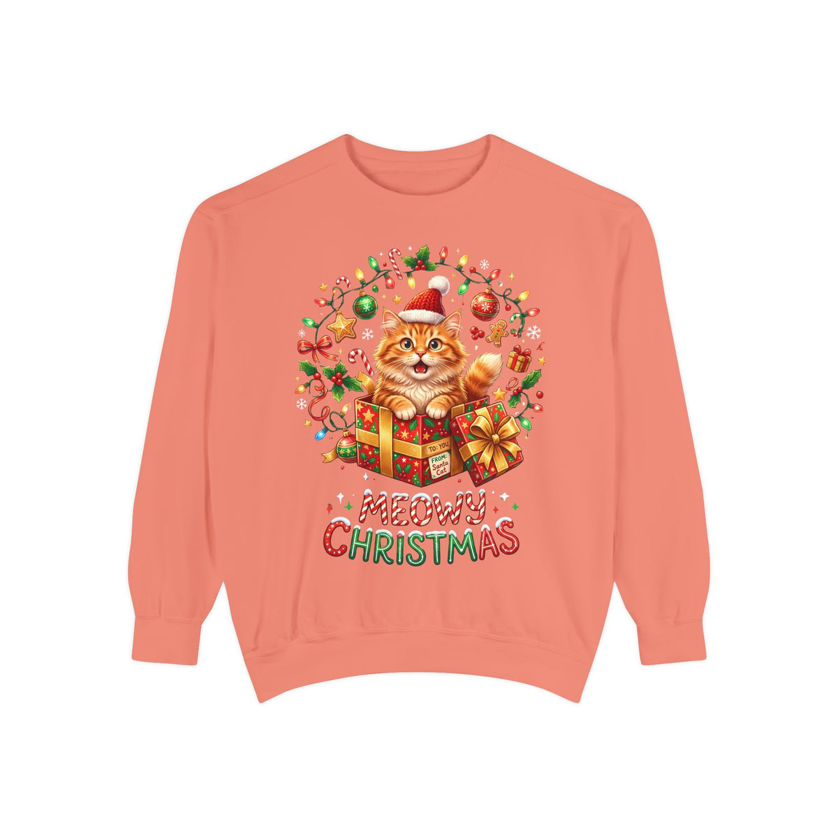 Meowy Christmas Cat Sweatshirt