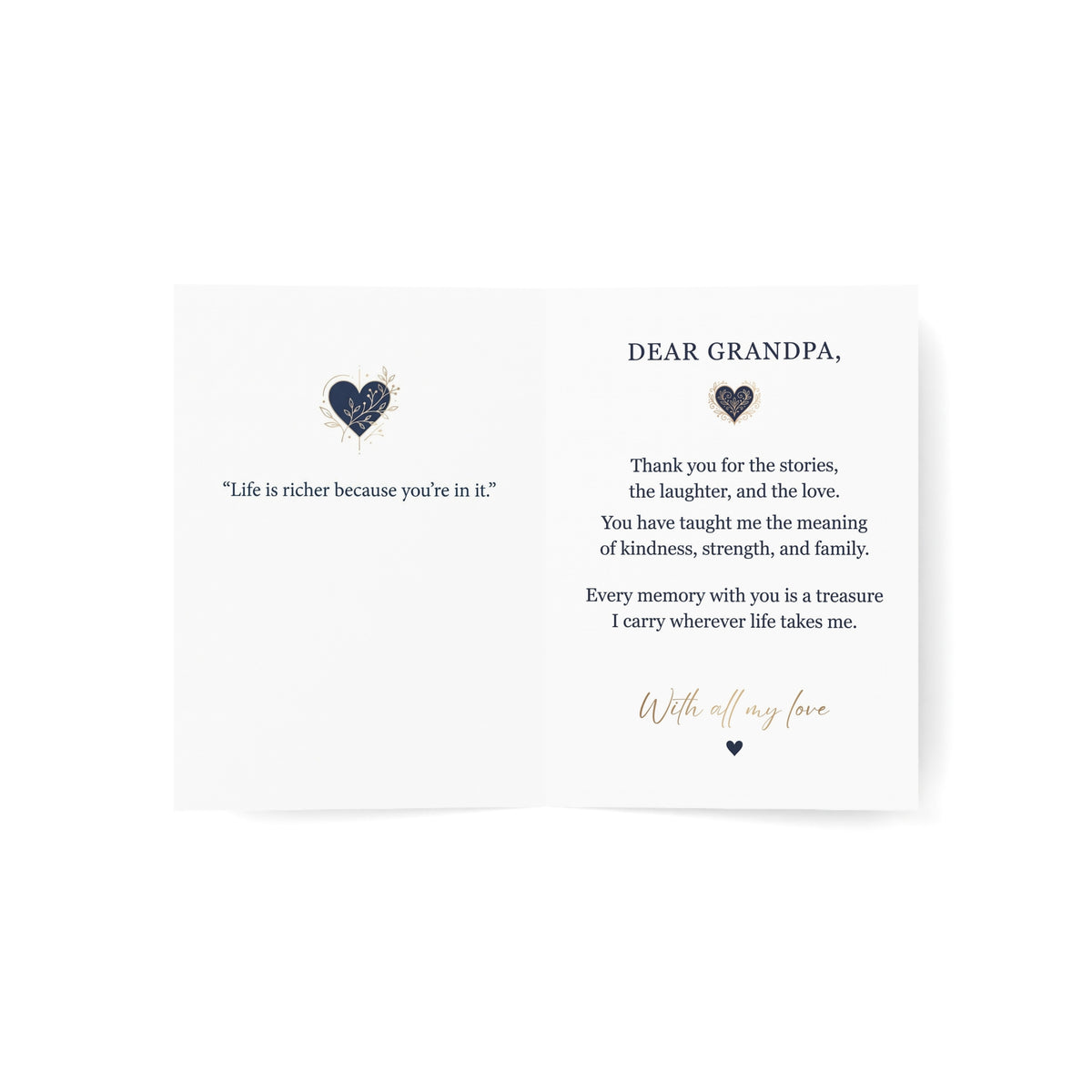 The World’s Best Grandpa Greeting Card – Grateful Love & Appreciation