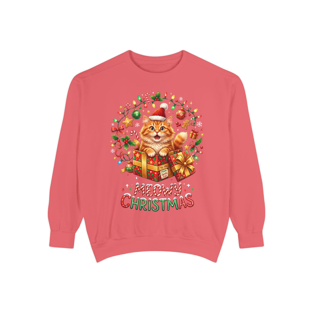 Meowy Christmas Cat Sweatshirt