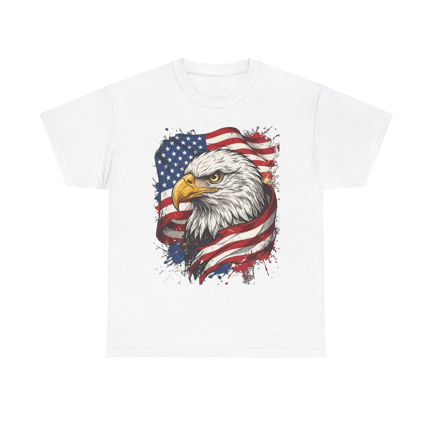 Patriotic Eagle T-Shirt — American Flag Bald Eagle Tee for 4th of July