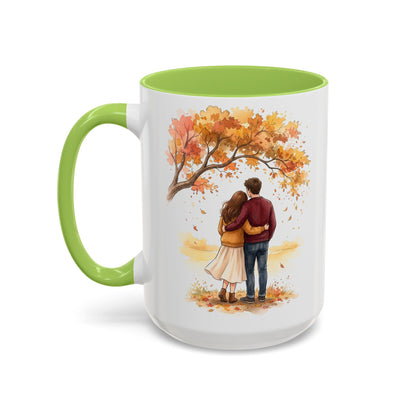 Autumn Couple Under Tree Coffee Mug