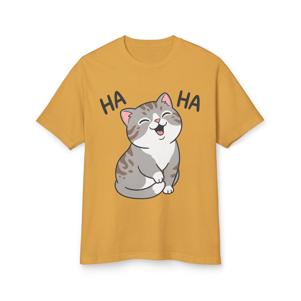 Laughing Cat T‑Shirt – Cute ‘HA HA’ Kitten Graphic Tee