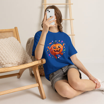 Halloween Pumpkin T‑Shirt — Happy Jack-O'-Lantern Candy Graphic Tee