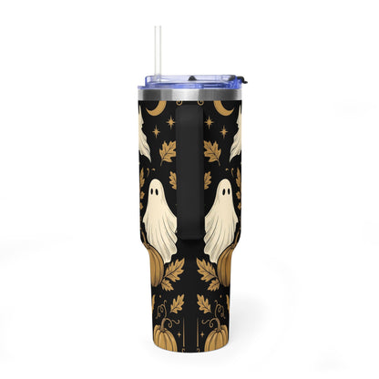 Let’s Get Spooky Halloween Ghosts & Pumpkins 40oz Thermal Tumbler
