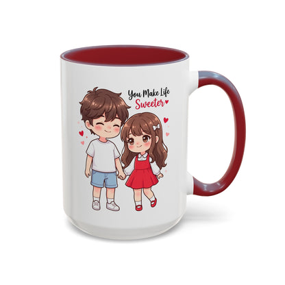 You Make Life Sweeter Couple Coffee Mug