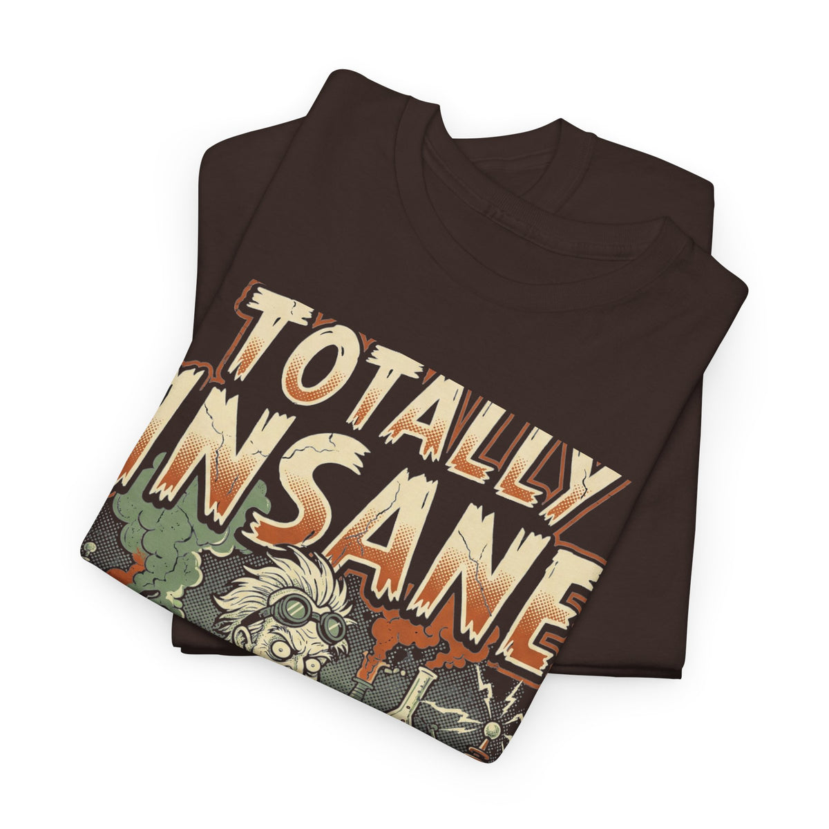 Totally Insane Graphic Tee — Retro Mad Scientist Horror Shirt