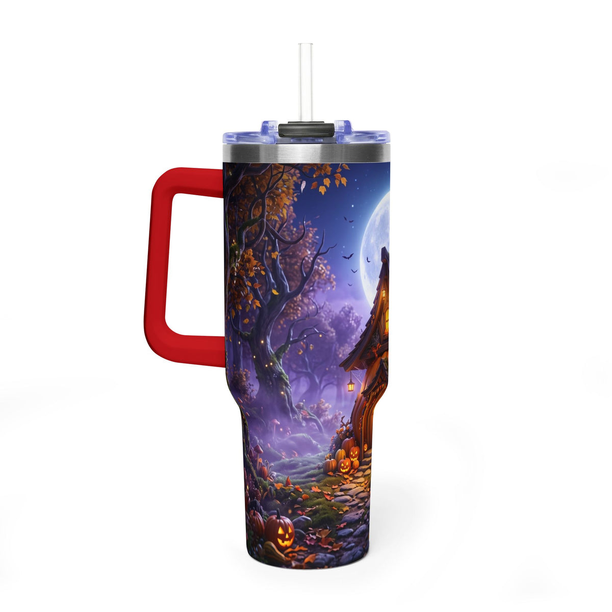 40oz Halloween Haunted Cottage Vacuum Tumbler