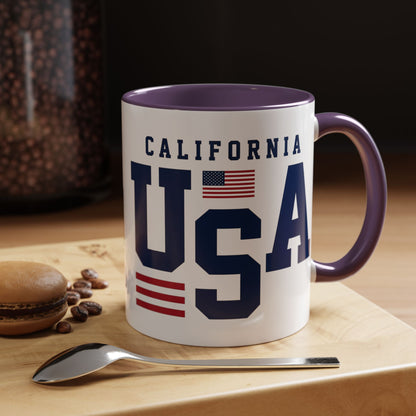 USA California Coffee Mug — Patriotic Accent 11/15oz