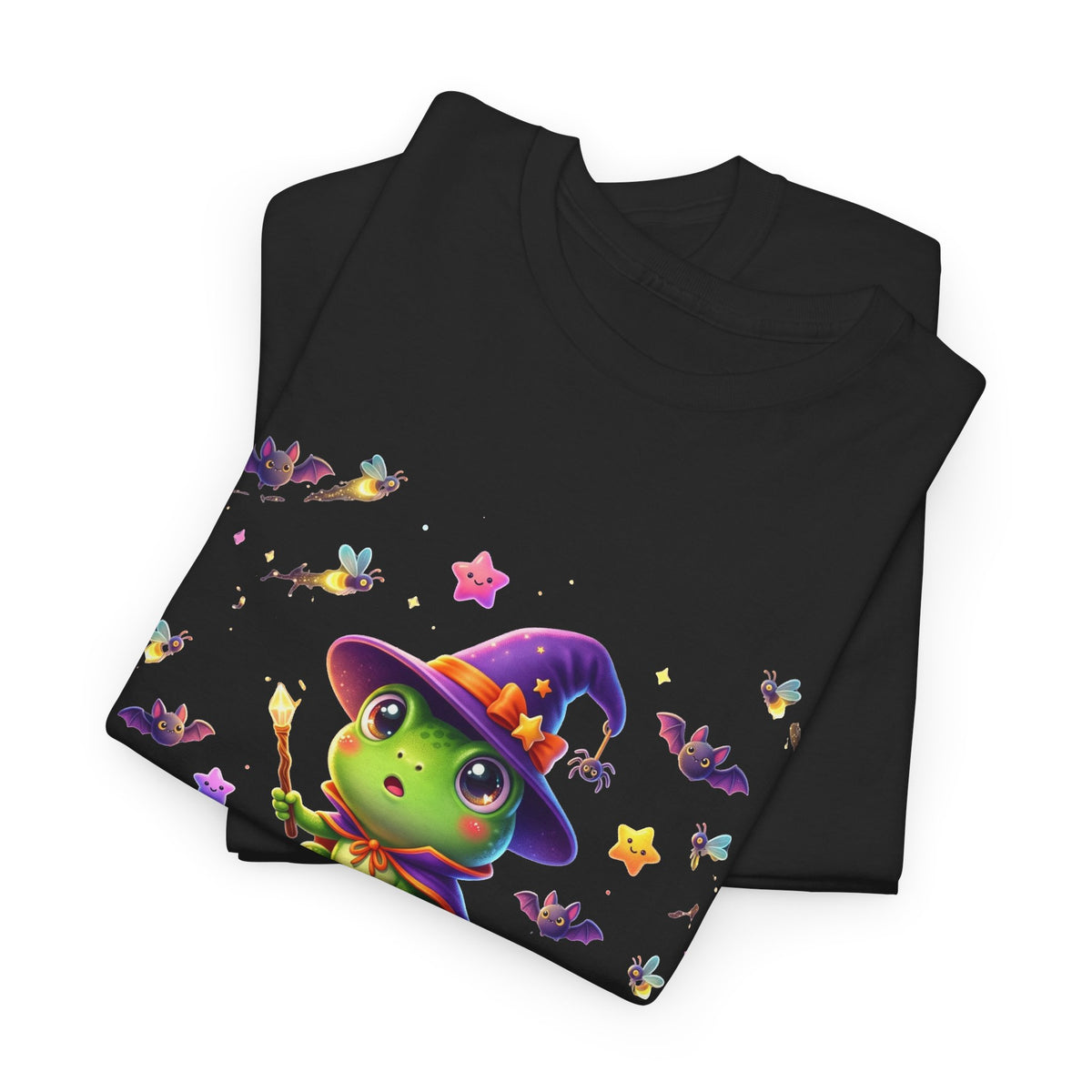 Cute Witch Frog T‑Shirt — Magical Mushroom Halloween Tee