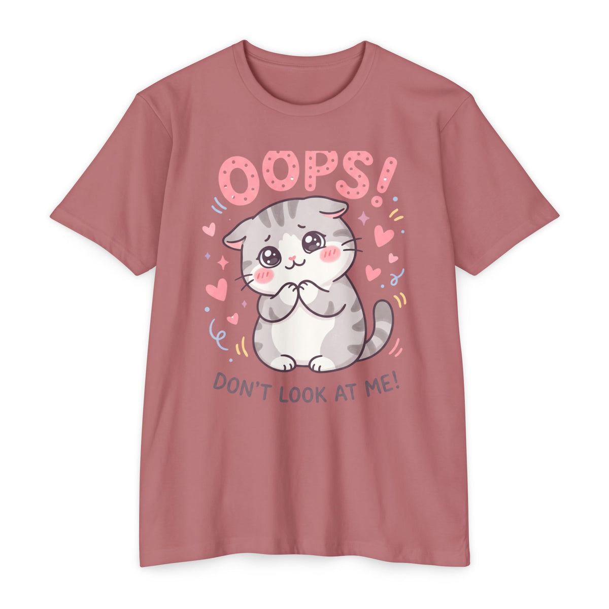 Oops! Cute Kitty Graphic T-Shirt — Adorable Cat Tee for Cat Lovers